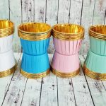 Molde de Cupcake Colores Varios  Papel Aluminio Interior Dorado x 10.