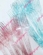 Tenedor  Traslucidos con Glitter x 12. Rosa - Imagen 2