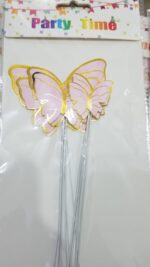 Cake Toppers Mariposas x 12 unidades Varias Medidas. Rosas Lila o Celestes. - Imagen 3