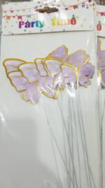 Cake Toppers Mariposas x 12 unidades Varias Medidas. Rosas Lila o Celestes. - Imagen 4