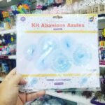 Kit Abanicos x 6 Unidades Celeste Pastel