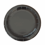 Plato Polipapel x 8 Negros  Liso