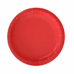 Plato Polipapel x 8 Rojos Liso