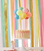 Set de Tiras de Papel Crepe x 7 Multicolor Para Armar Cortinas