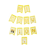 Banderin MI COMUNION Rosario   Stamping Dorado