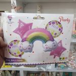 Set De Globos Metalizados x 5 ARCOIRIS PASTEL