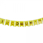 Banderin MI COMUNION Caliz Amarillo Stamping Dorado