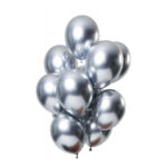 Set de Globos Chrome PLATEADOS x 10 unidades  12 Pulgadas