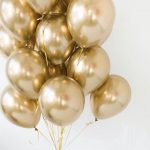 Set de Globos Chrome DORADOS  x 10 unidades  12 Pulgadas