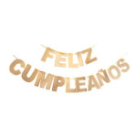 Banderin Feliz Cumpleaños Kraft Troquelado