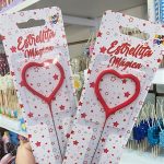 Vela Sparkle Corazon Rojo