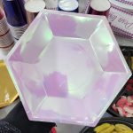 Plato Hexagonal Iridiscente x 10