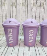 Vaso Milshake Plastico Pastel Personalizado Con Vinilo. - Imagen 2
