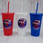 Vaso EKO 300 cc Color Tapa Plana Personalizado con Sorbete.