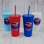 Vaso EKO 500 cc Color Tapa Plana Personalizado con Sorbete.