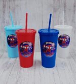 Vaso EKO 500 cc Color Tapa Plana Personalizado con Sorbete.