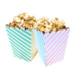 Pochoclera Rayada Multicolor Pasteles x10