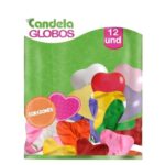 Globos CORAZON 12 Pulgadas Liso x 12  Unidades Colores Surtidos Marca Candela