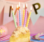 Velas Torneadas Pasteles x 6 Unidades Multicolor