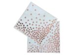 Servilletas Blancas Lunares Dorados GoldRose o  Plateados Stamping x 20 - Imagen 4