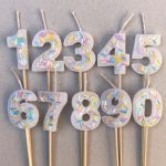 Numero Vela Con Confetti Multicolor Pastel