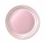 Plato Polipapel Perlado x 6 Unidades Grande 22.5 cm Rosa o Celeste - Imagen 2