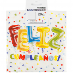 Servilletas x 20 FELIZ CUMPLEAÑOS  GLOBO
