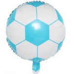 Gobo Metalizado  18" (46 cm ) Pelota Futbol Blanco y Celeste Argentina.