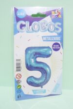 Globo Numero 16 Pulgadas  o 40 CM. CELESTE x unidad. - Imagen 2