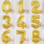 Globo Numero 16 Pulgadas  o 40 CM. DORADO x unidad.