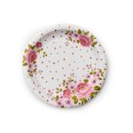 Platos Flores Stamping Dorado GM con Stamping x 8