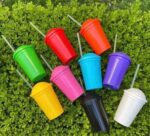 Vasos Milkshake Colores Fuertes Multicolores x 10