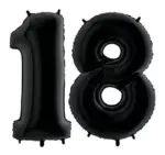 Globo Numero 16 Pulgadas  o 40 CM. NEGRO x unidad. - Imagen 2