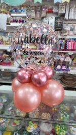 Centro de Mesa Base Globos Mas Burbuja PERSONALIZADA.