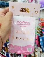 Banderin BIENVENIDA o BIENVENIDO con Stamping Dorado