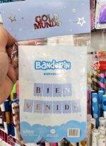 Banderin BIENVENIDA o BIENVENIDO con Stamping Dorado - Imagen 2