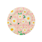 Plato Polipapel x 8 Unidades  MARGARITAS DAISY