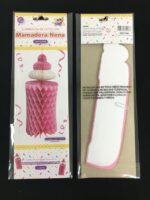 Decoracion Forma de  MAMADERA Rosa o Celeste Mide 29cm x 12cm - Imagen 4