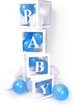 Cajas Paredes Traslucidas LETRAS BABY Para Llenar con Globos o Otro Uso. Vacias. Son 4 Cajas. Medida 30x30x30.
