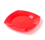 Platos de Plastico ROJO NEGRO O BLANCO de 17cm Plastico x 10 Mismo Color