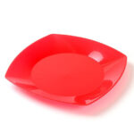 Platos de Plastico ROJO NEGRO O BLANCO de 17cm Plastico x 10 Mismo Color
