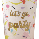Vasos  Polipapel  x 8 Grande LETS GO PARTY Medida 350cc