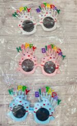 Anteojo Cupcake Happy Birthday Blanco Rosa o Celeste