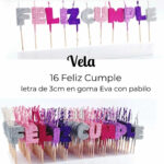 Set de Vela FELIZ CUMPLEAÑOS  Gama de Colores ROSAS . Son 16 velitas.