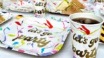 Plato Polipapel Cuadrado  Grande x 8 LETS GO PARTY - Imagen 2