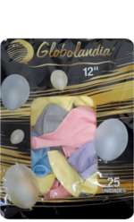 Globos Globolandia  Pasteles x 25 12 Pulgadas MULTICOLOR - Imagen 3