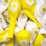 Globos Estampados MARGARITAS MIX  Amarillos y Blancos x 10 unidades.