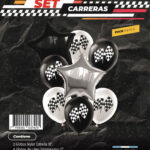 Set De Globo CARRERA  x 8 Unidades. Estampados + Metalizados.