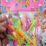 Pincho Acrilico Espaditas 7,5cm Packs x 30 Unidades Colores Surtidos