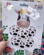 Set de Globo Animalito. Latez y Metalizado. Vaca Tigre o Cebra. Apto Helio. - Imagen 2
